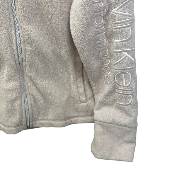 Calvin Klein performance fleece hoodie womens size L pink with silver hardware - Picture 4 of 12